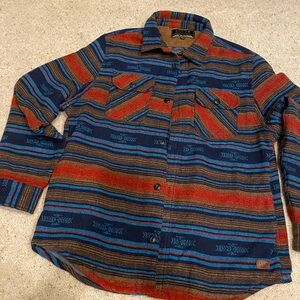 Jachs Multicolor Striped Knit Button up Sweater size Large